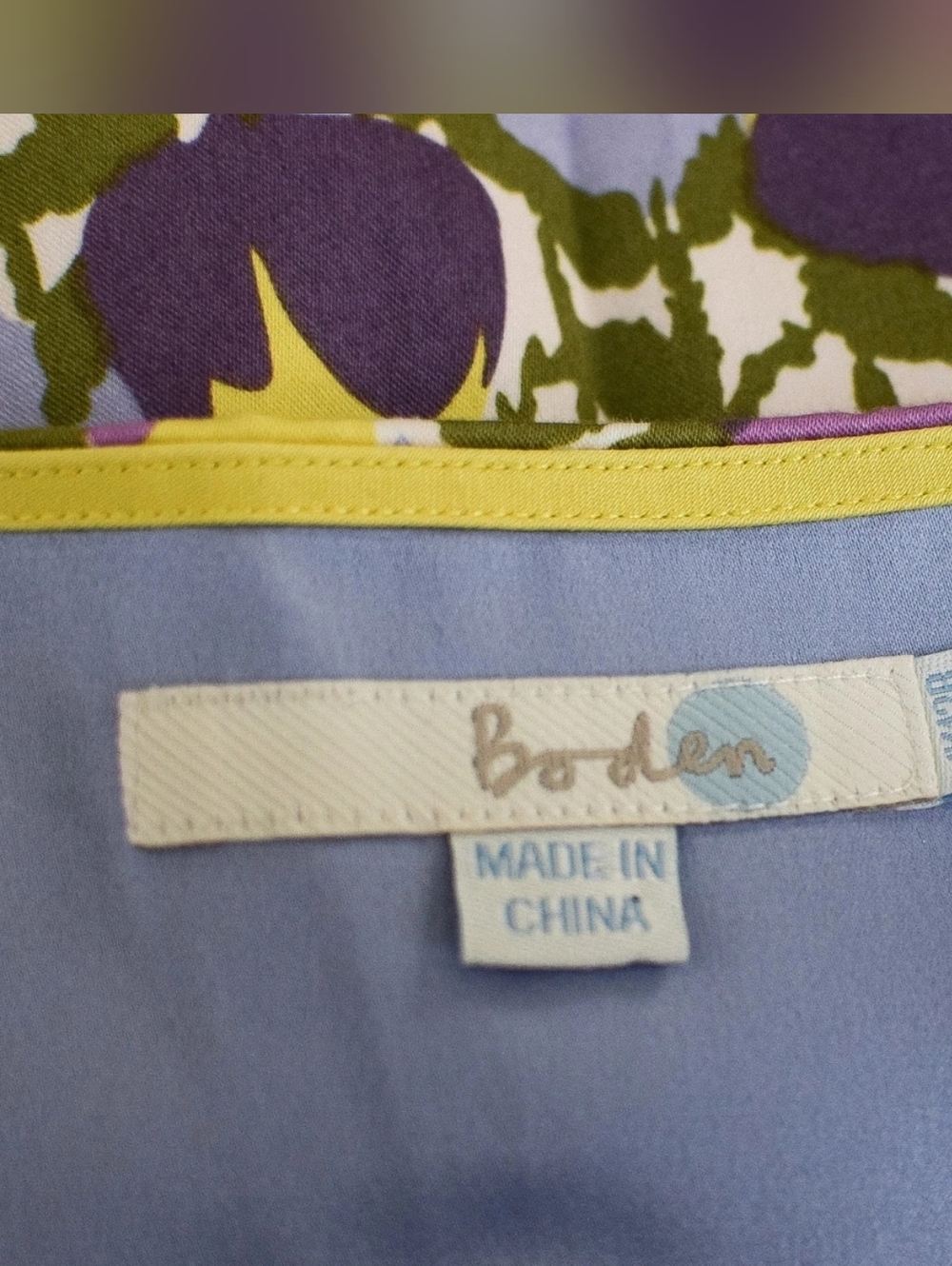 Boden Valentine Tulip Dress Floral Sheath Midi Purple Sz 8 Pastel Coquette Retro - Picture 8 of 8